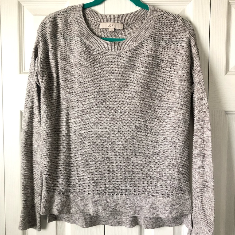 Loft grey lightweight knit sweater